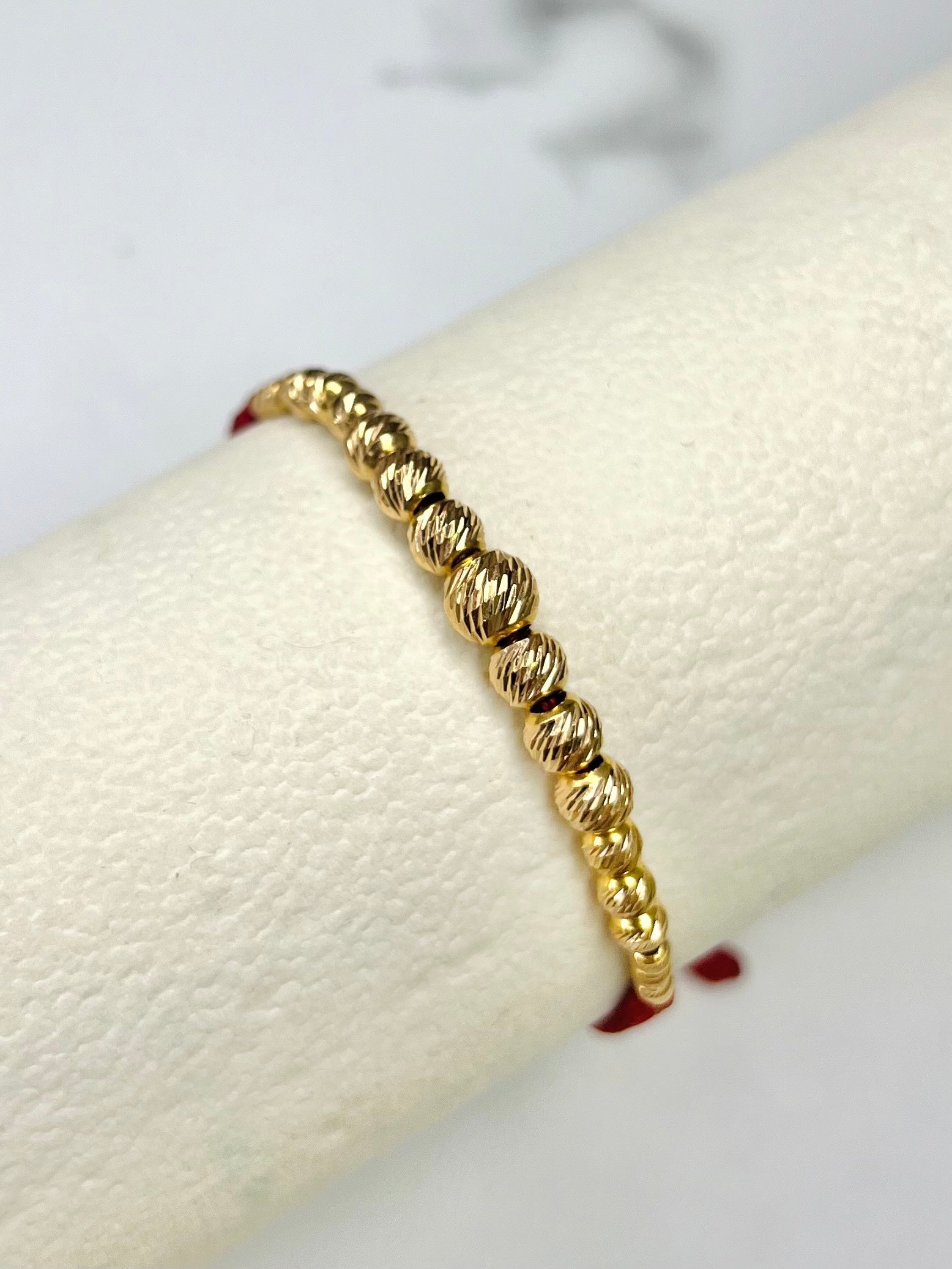 Pulsera tejida con bolas diamantadas #6 #5 #4 #3 ID: 1459