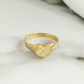 Anillo Corazon Espiga Con Circon Blanco T7 ¾ /1.22/gr ID: 2145