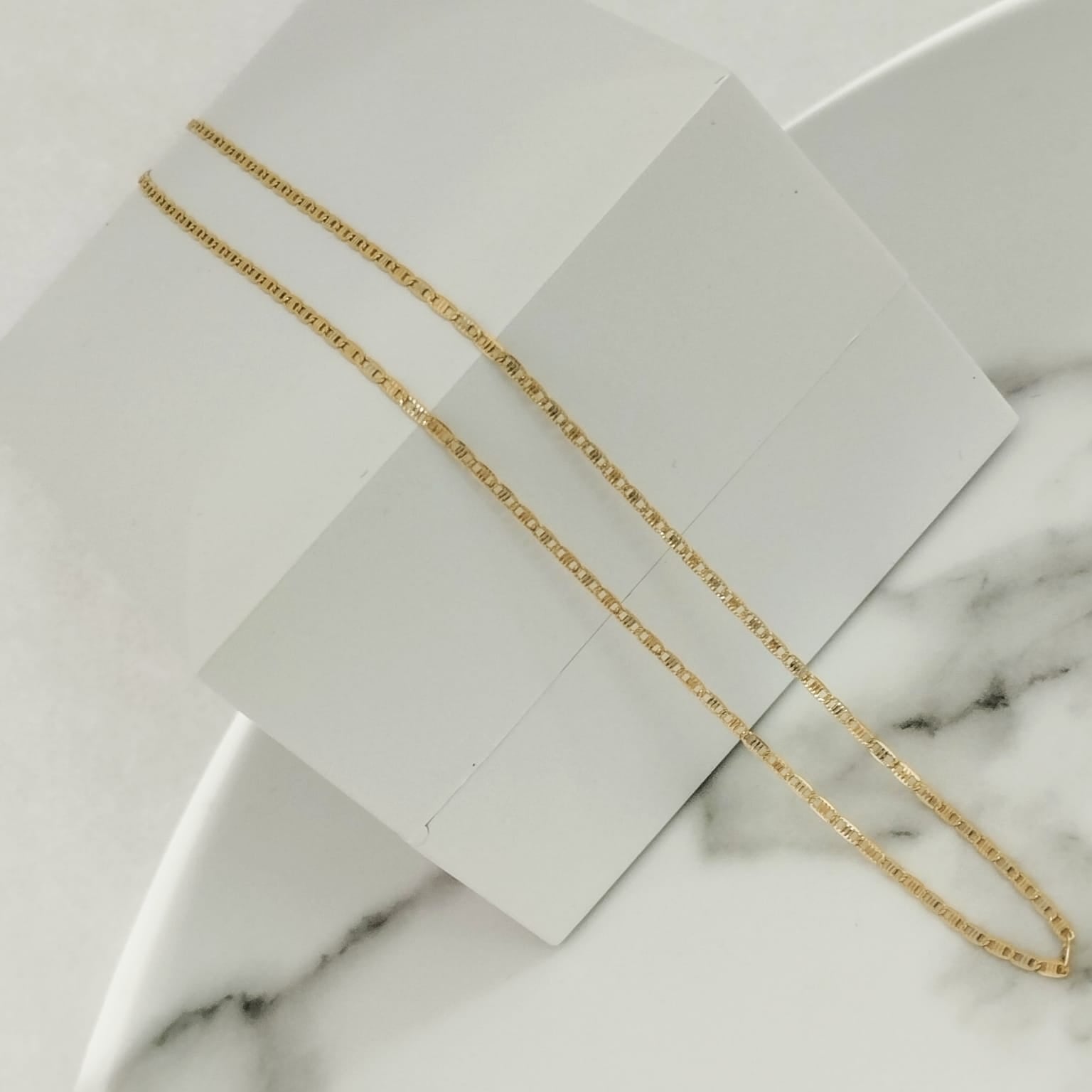 Cadena Plana Tres oros 40cm /1.33/gr ID: 2421