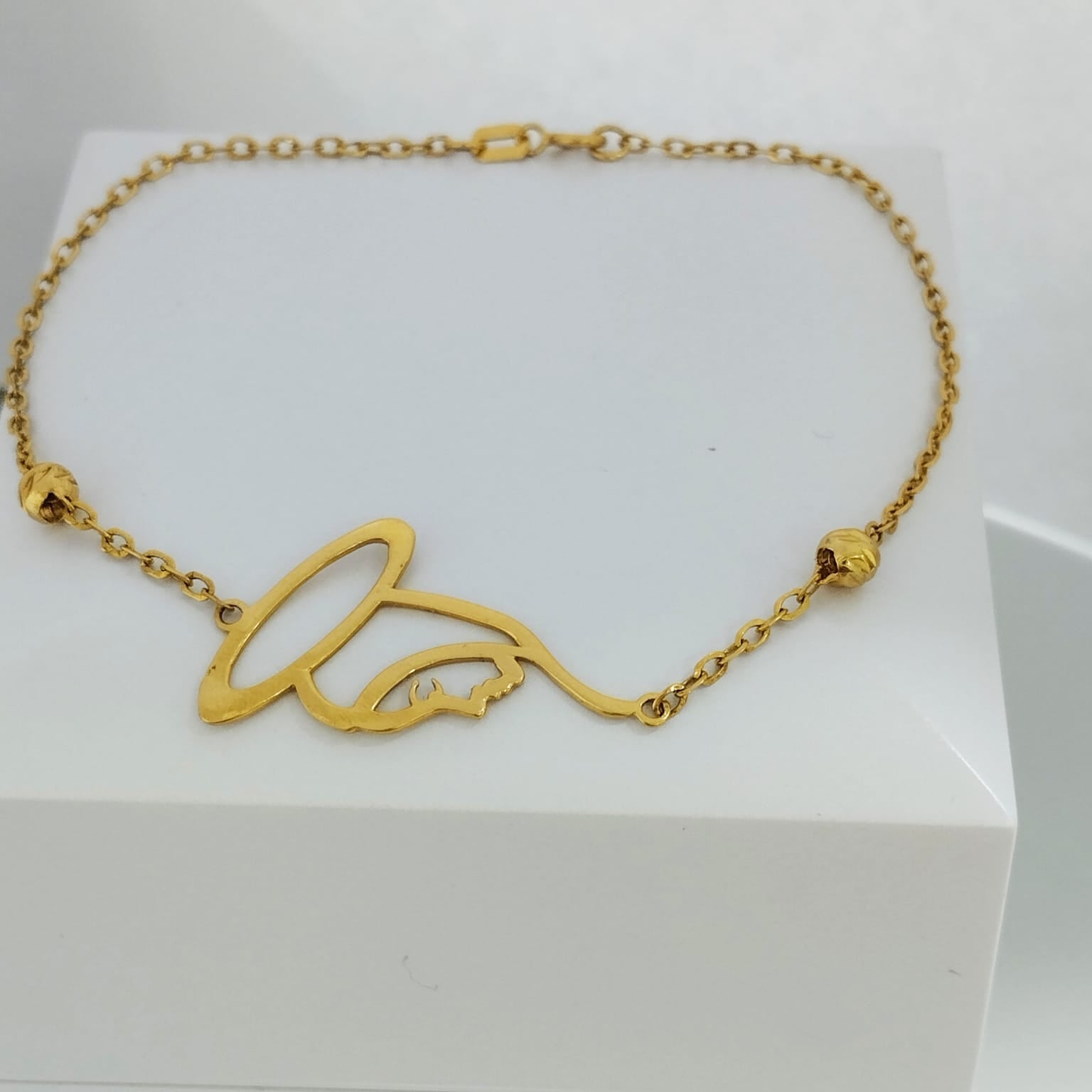 Pulso Rolon balin 3mm Diamantado Herraje Virgen 17cm /1.42/gr ID: 2580