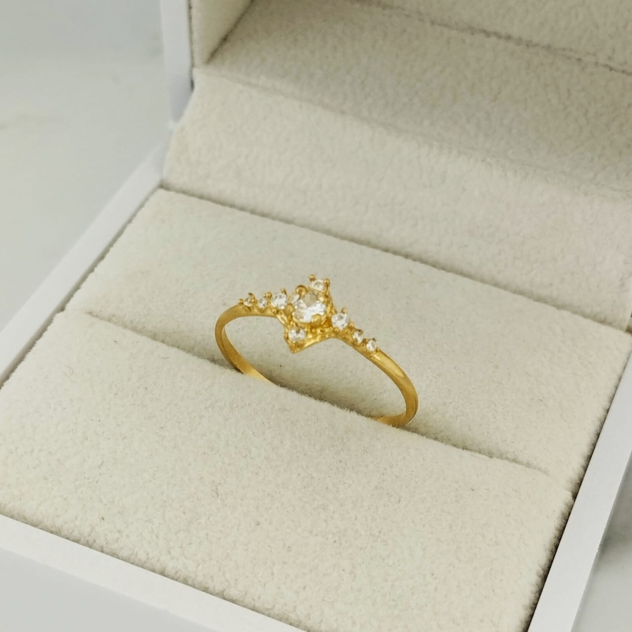 Anillo Solitario Circon Blanco T7 /1.3/gr ID: 2712