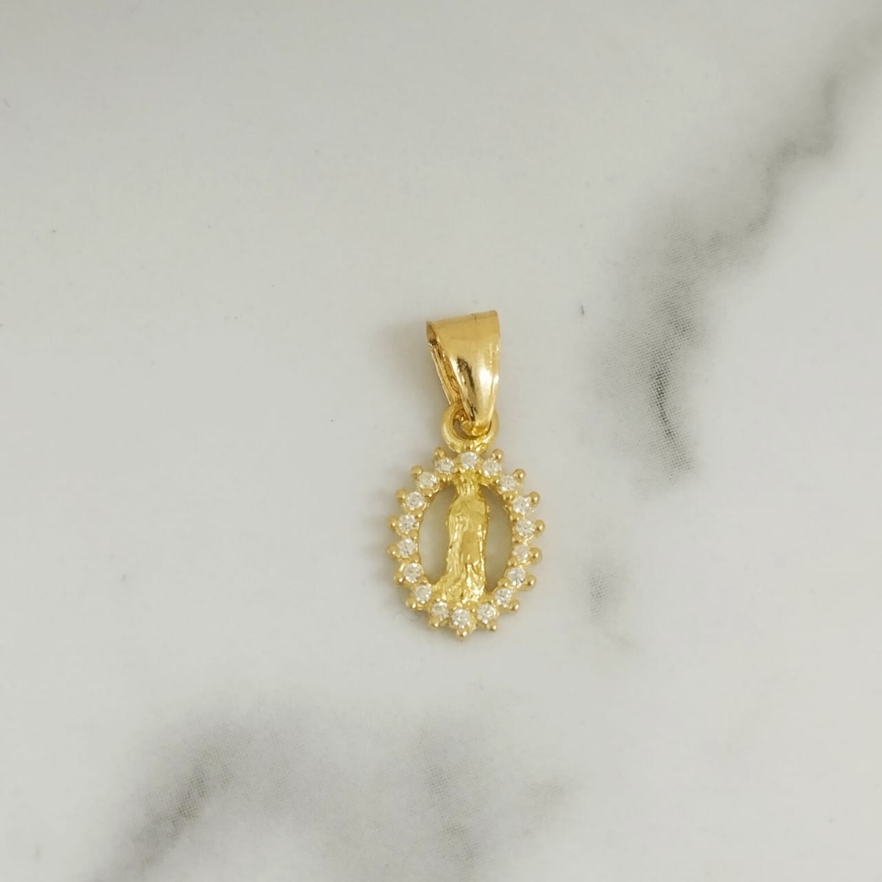 Dije Virgen De La Inmaculada Concepcion Blanco 1.5cm /0.5/gr ID: 2753