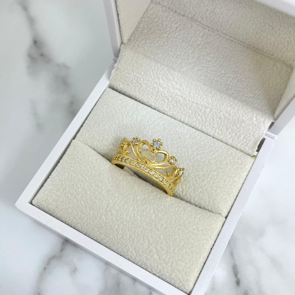 Anillo Corona 15 Años Circon Blanco T7-1/2 /3.75/gr ID: 2862