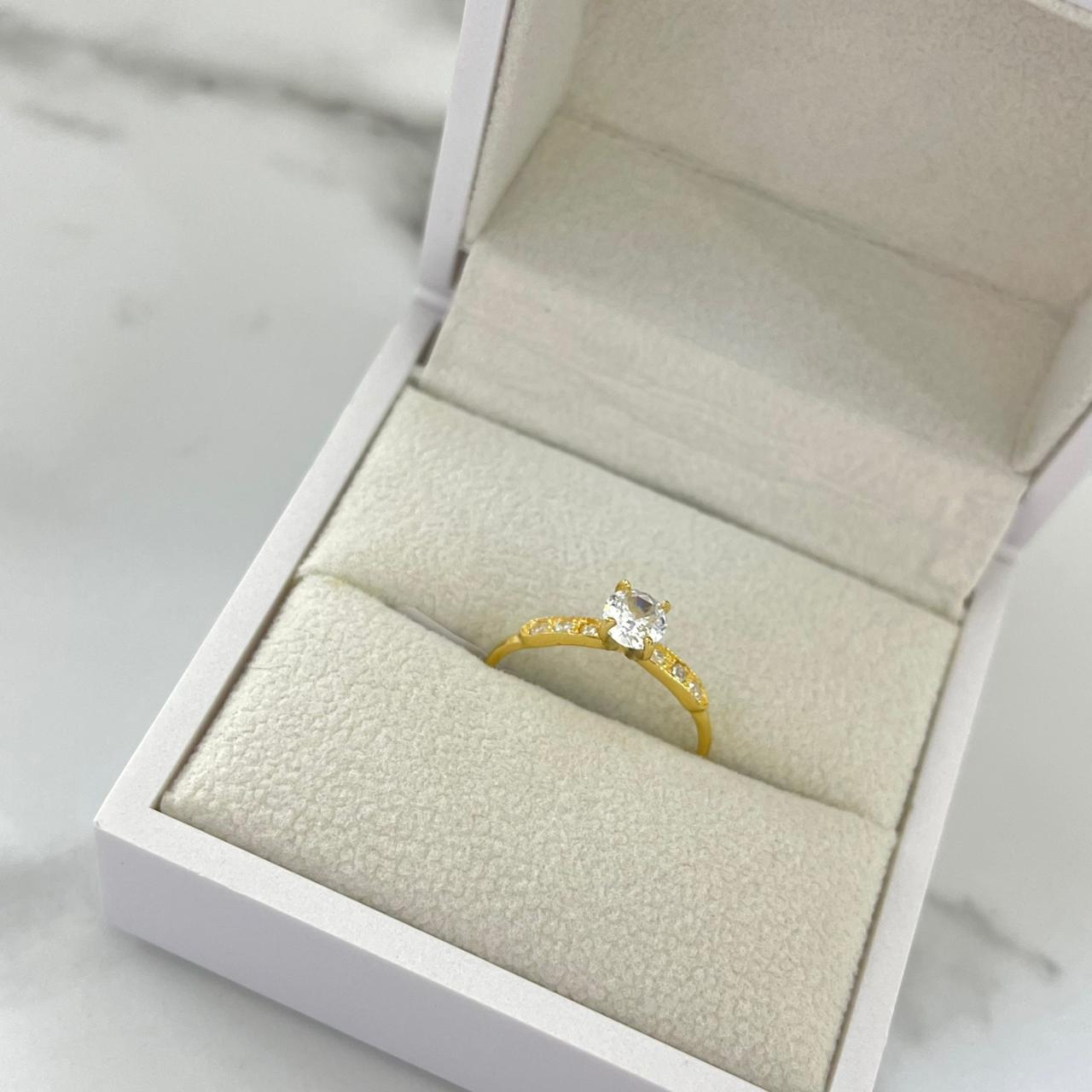 Anillo Solitario Circon Blanco T7½ /1.4/gr ID: 2955